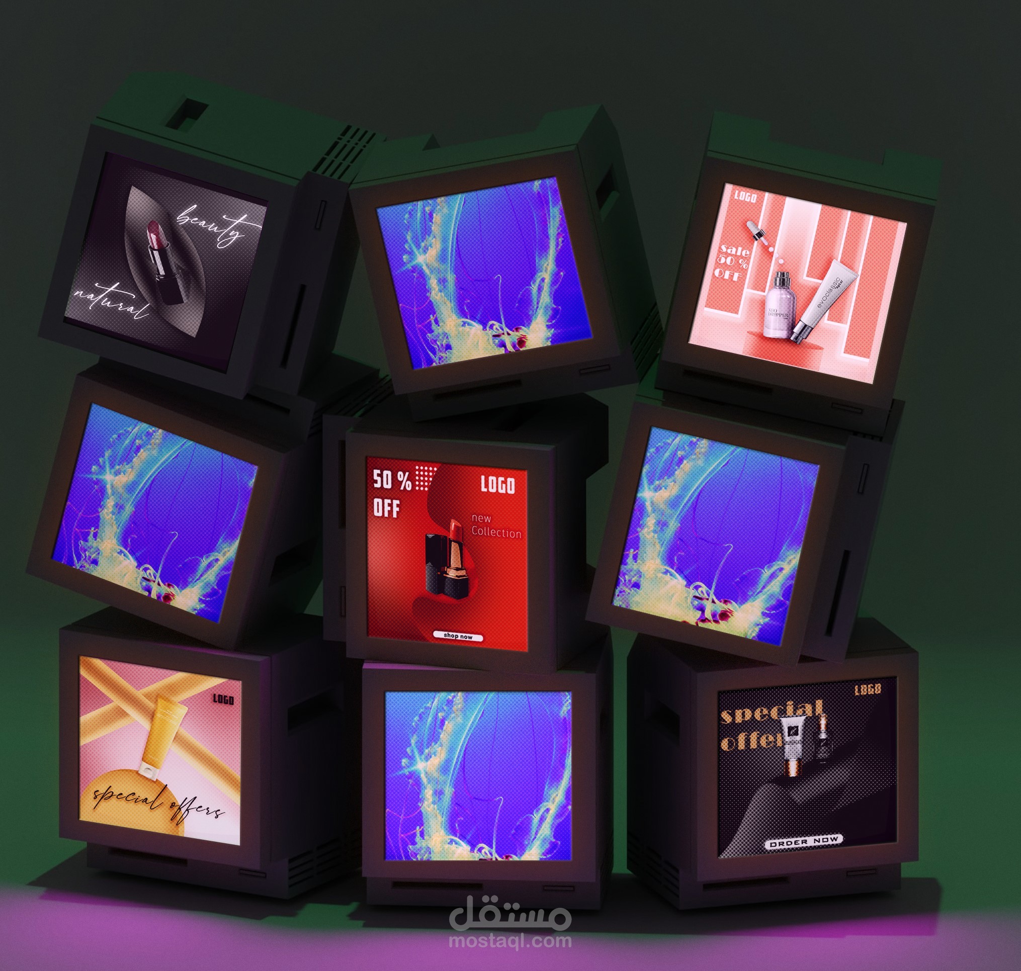 تصميم سوشيال ميديا (مستحضرات تجميل)