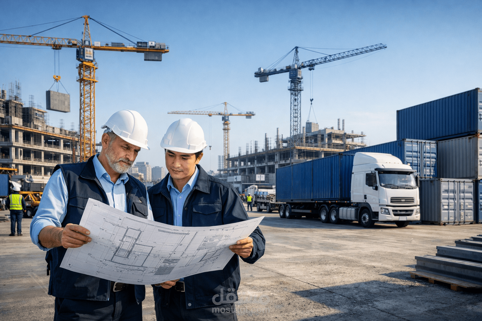 تصميم وتطوير موقع ويب احترافي حديث لشركة مقاولات وخدمات لوجستية