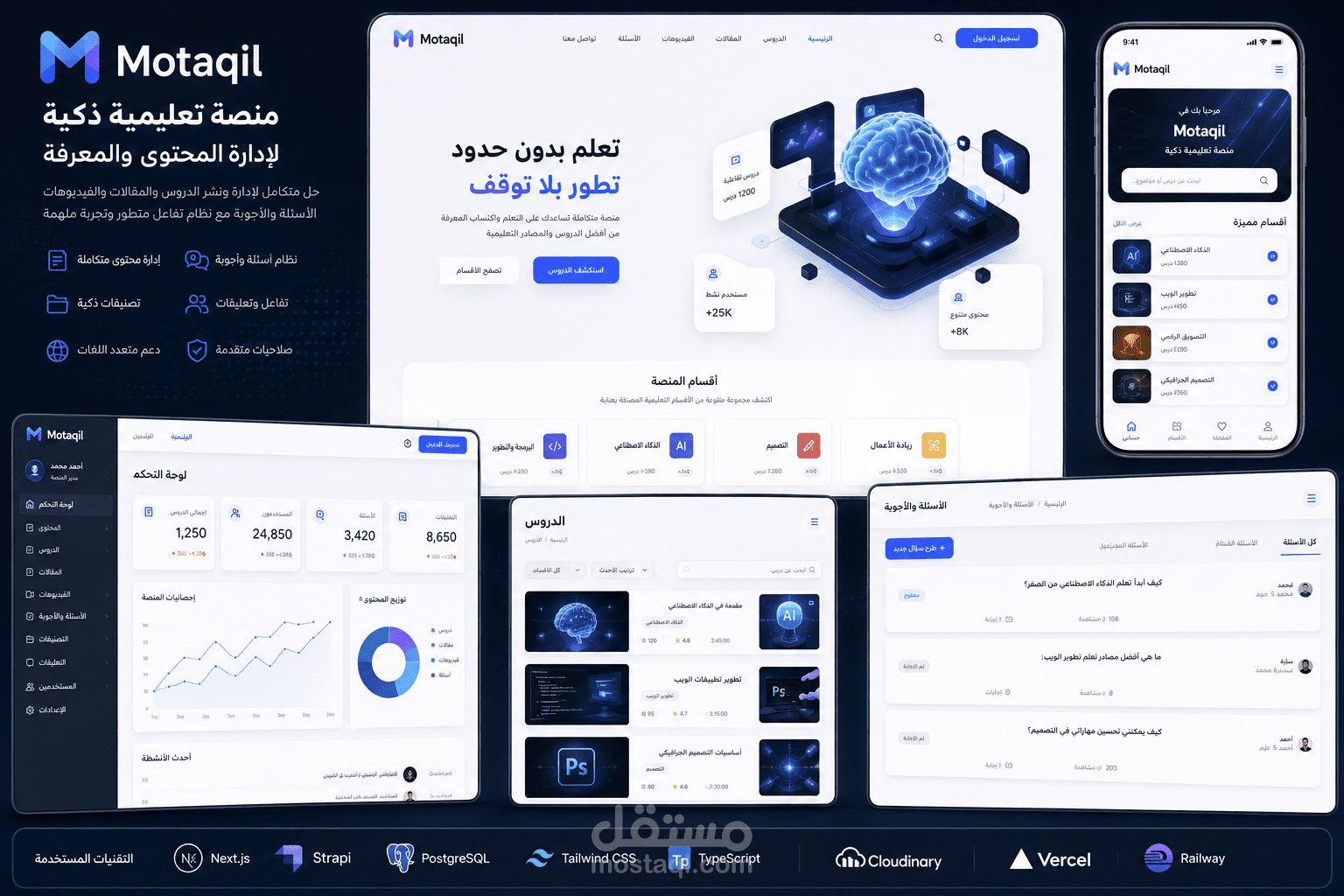 منصة متقل التعليمية الذكية لإدارة المحتوى والمعرفة
