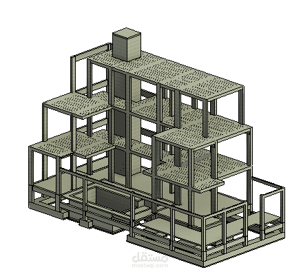 تصميم انشائي لفيلا مع النمذجة باستخدام الريفيت