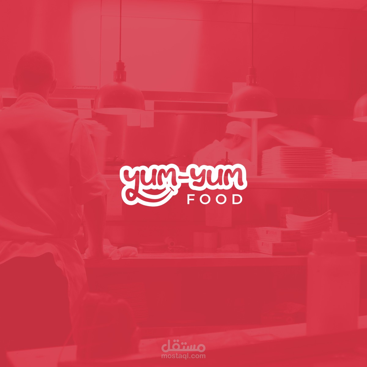 تصميم هوية مطعم Yum-Yum Food