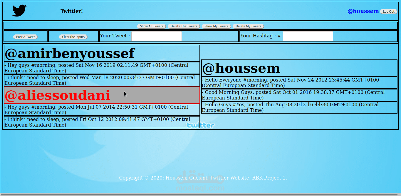 Simple Twittler Website