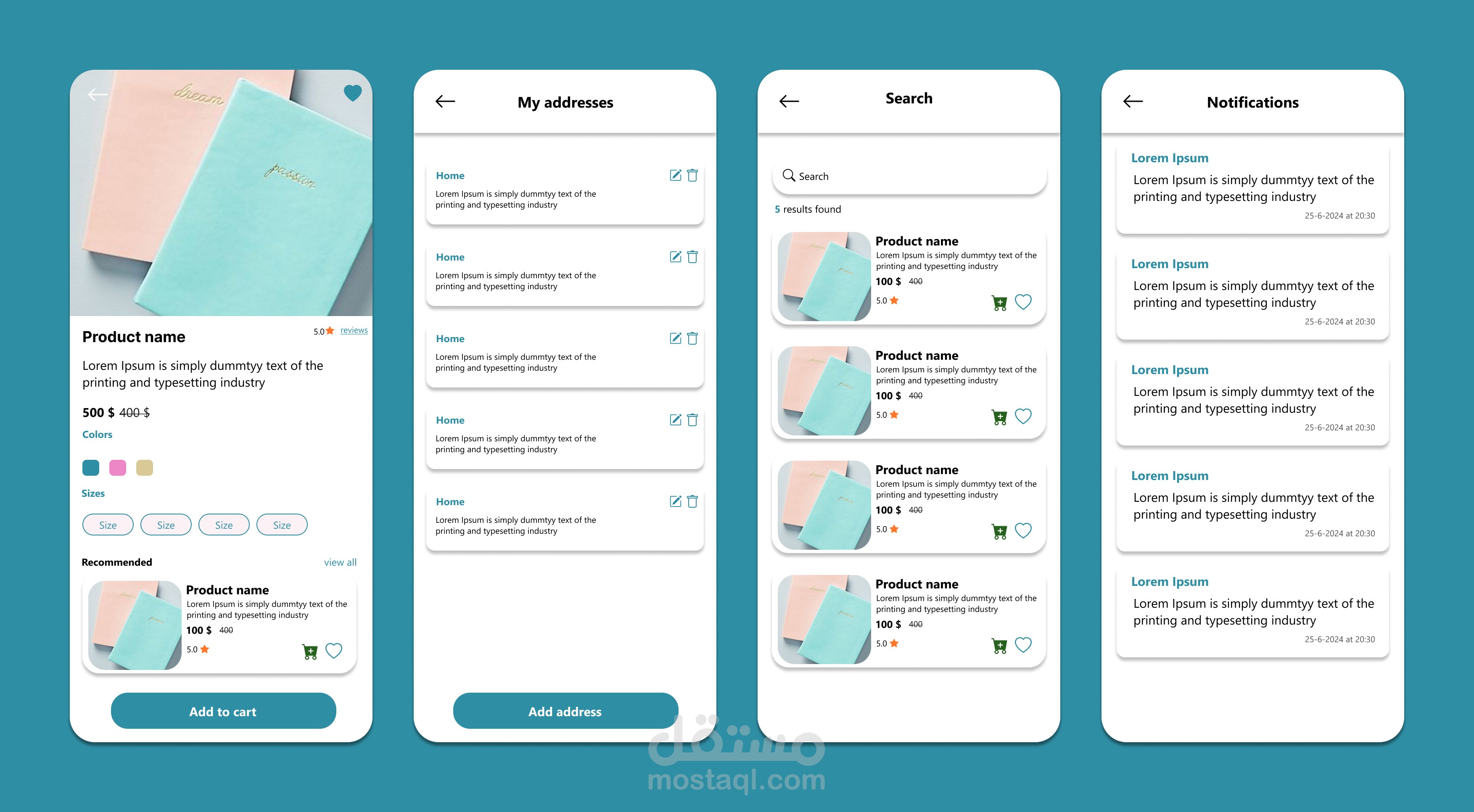 Onlone shopping app figma