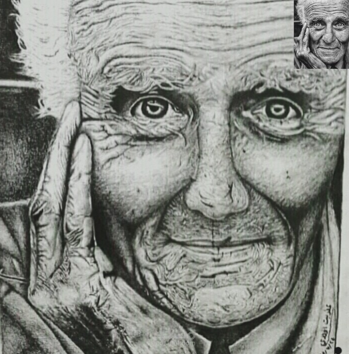رسم بورتريه يدوي بخامة (الرصاص)