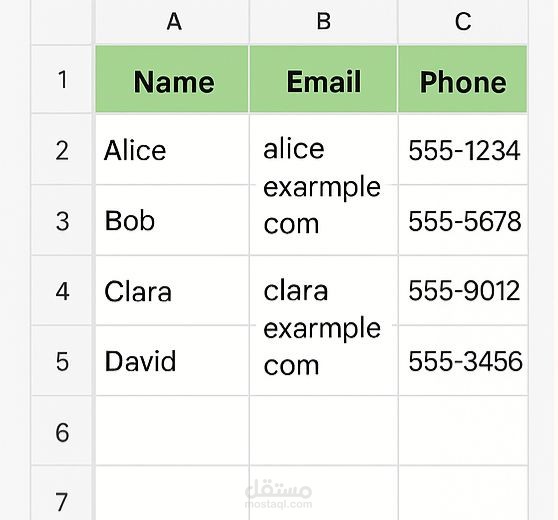 نموذج تنظيم بيانات احترافي — Excel / Google Sheets