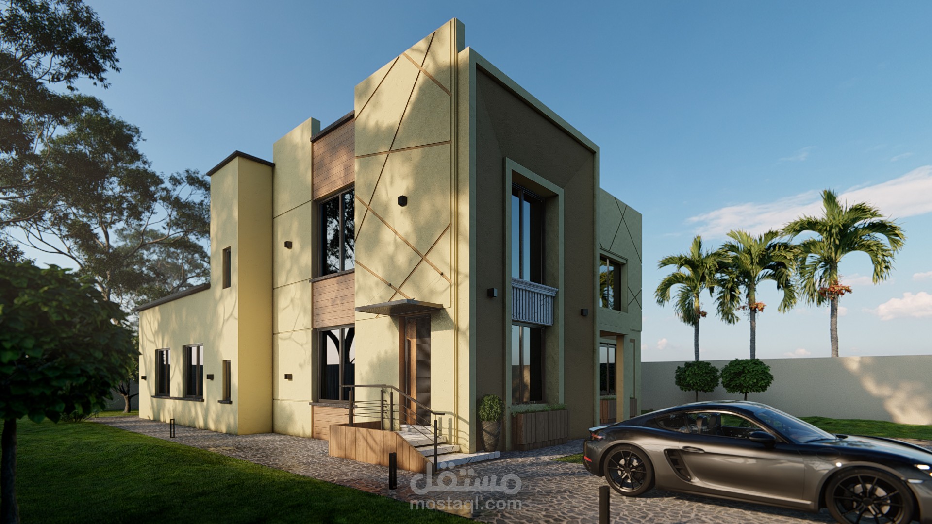 تصميم واجهات فيلا في سلطنة عمان