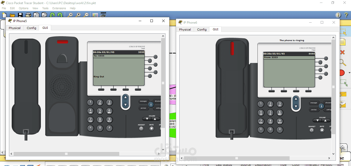 مشاكل الشبكات  Cisco packet tracer