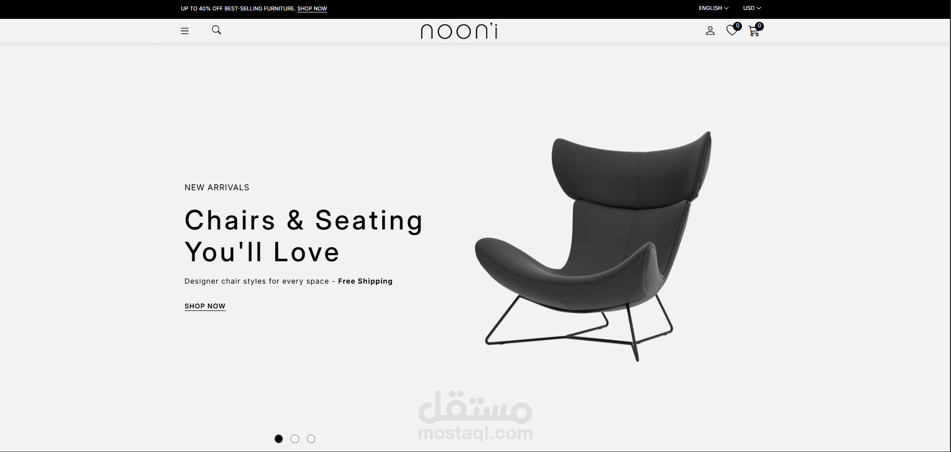 Nooni – E-commerce Store (HTML, CSS, JavaScript)