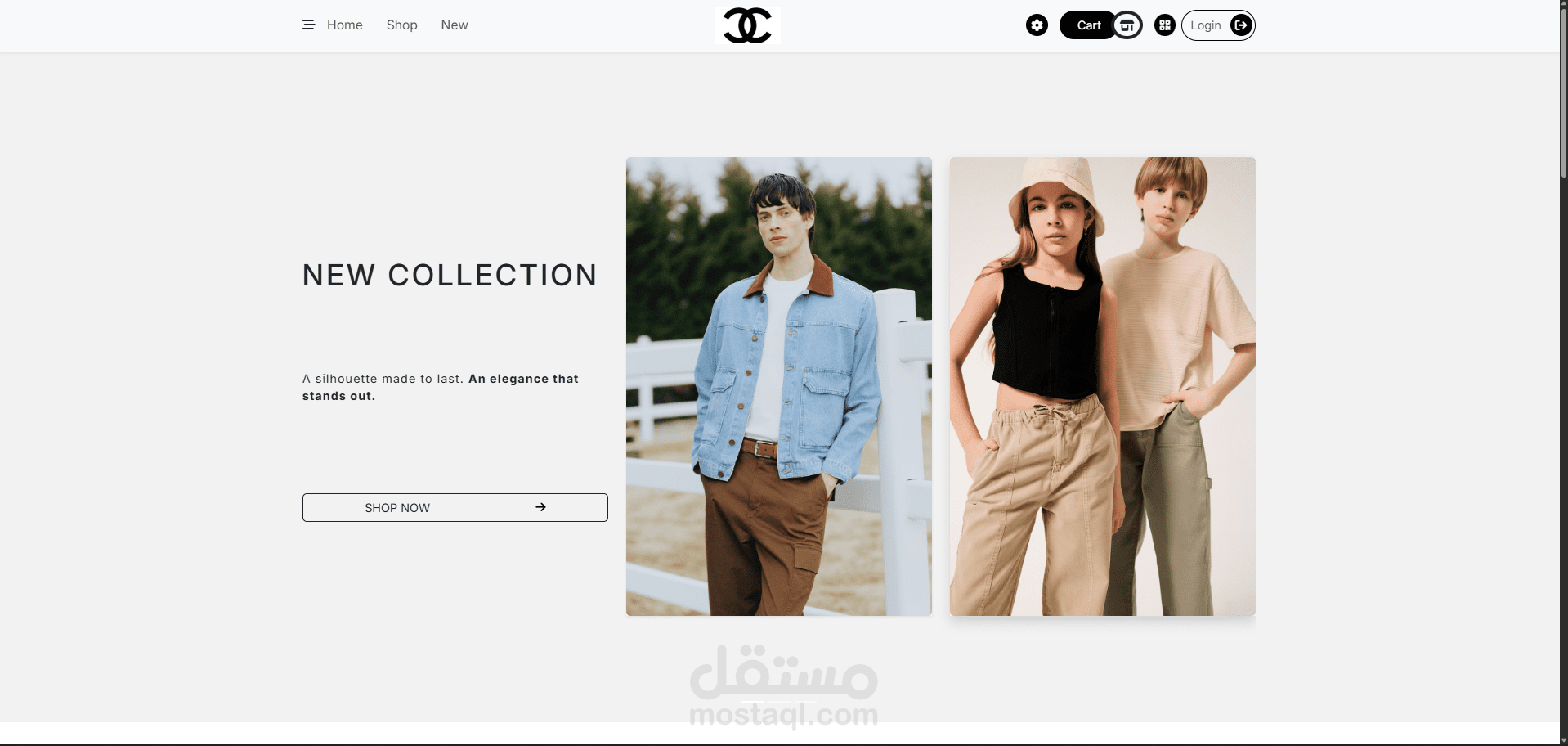 Clothing E-commerce Store (HTML, CSS, Bootstrap, React.js)