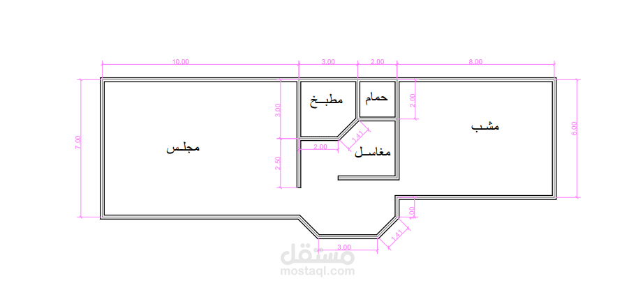 تصميم إنشائي لملحق