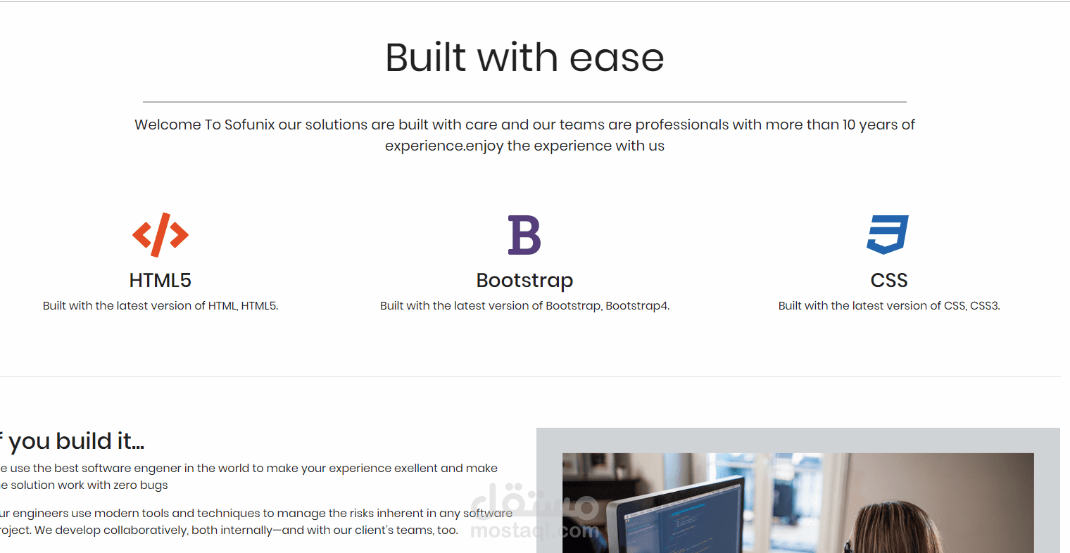 موقع بسيط بالbootstrap في إطار دورة تدريبية