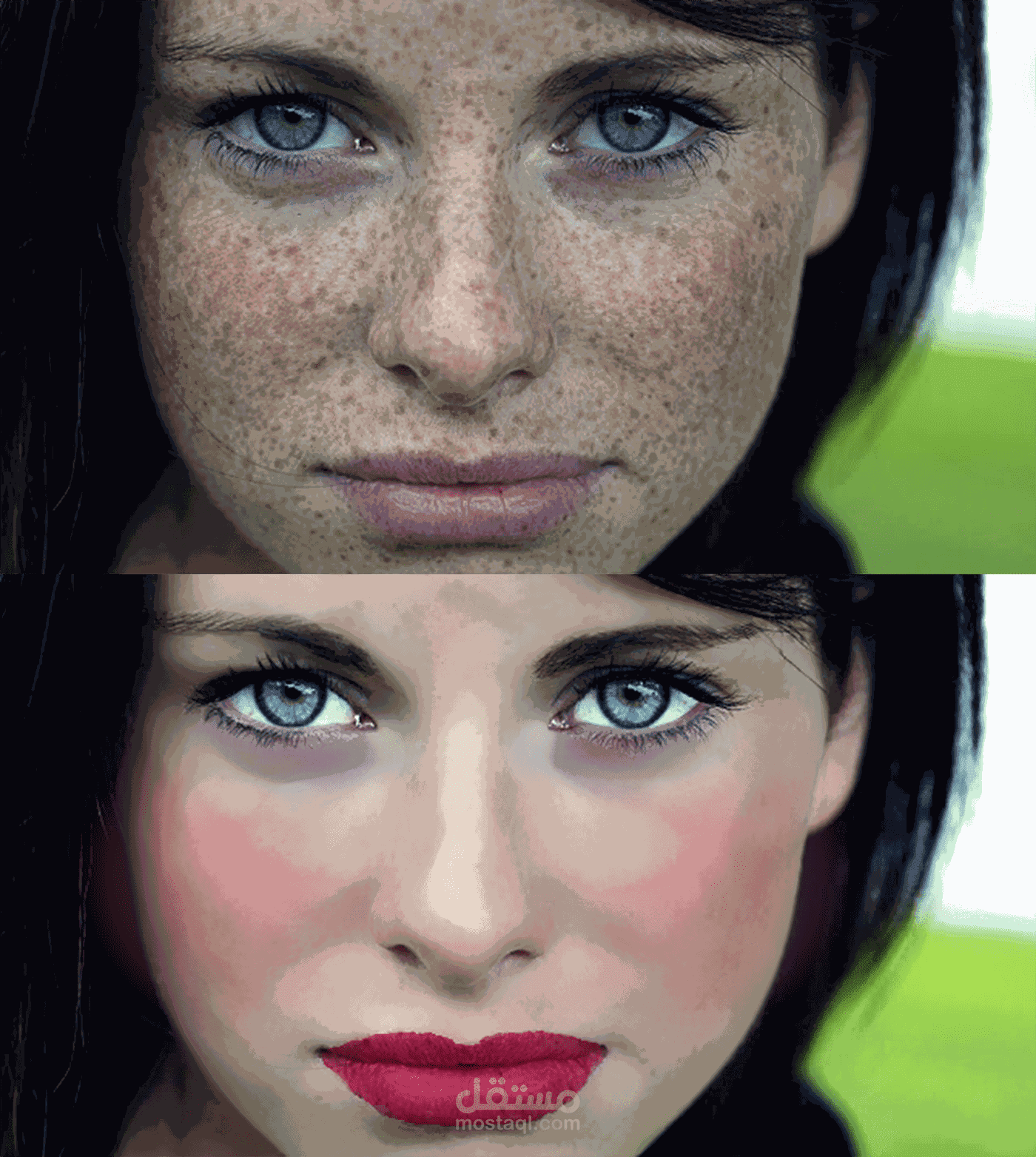 عمل Retouch و تنظيف البشرة