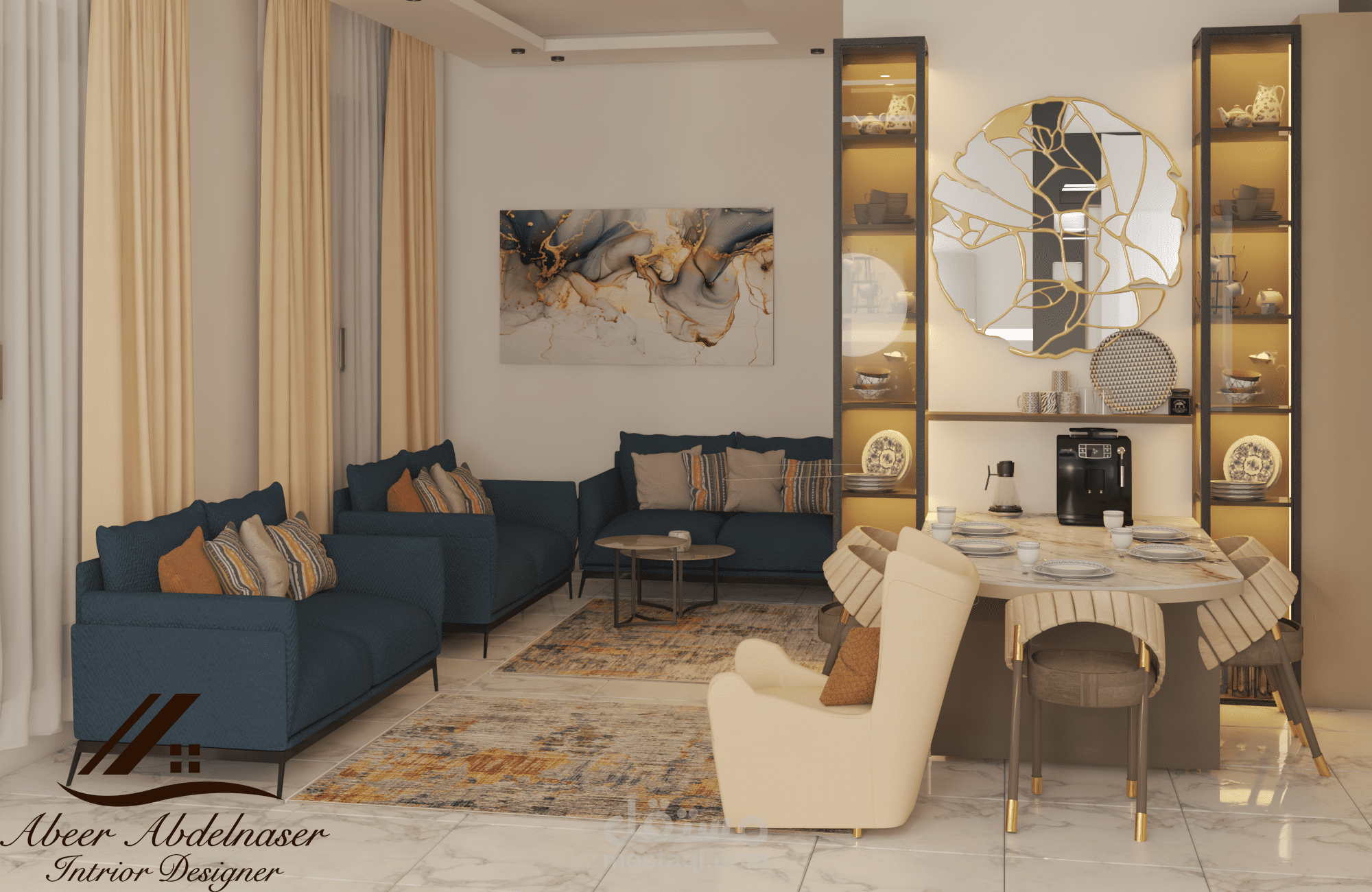 تصميم منزل مكون من شقتين بالمملكة العربية السعودية