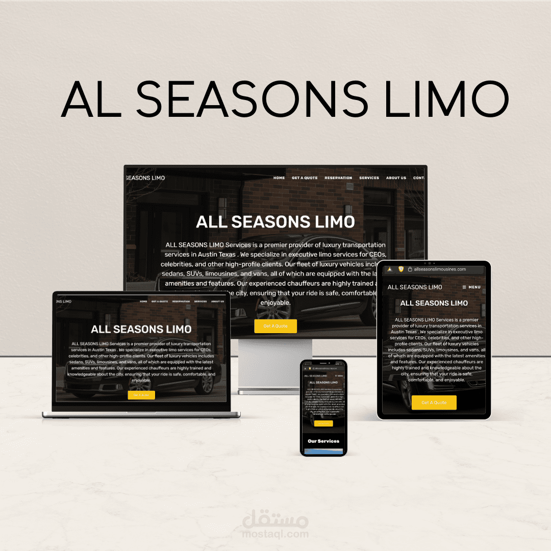 بناء Bergstrom limousines باستخدام الووردبريس