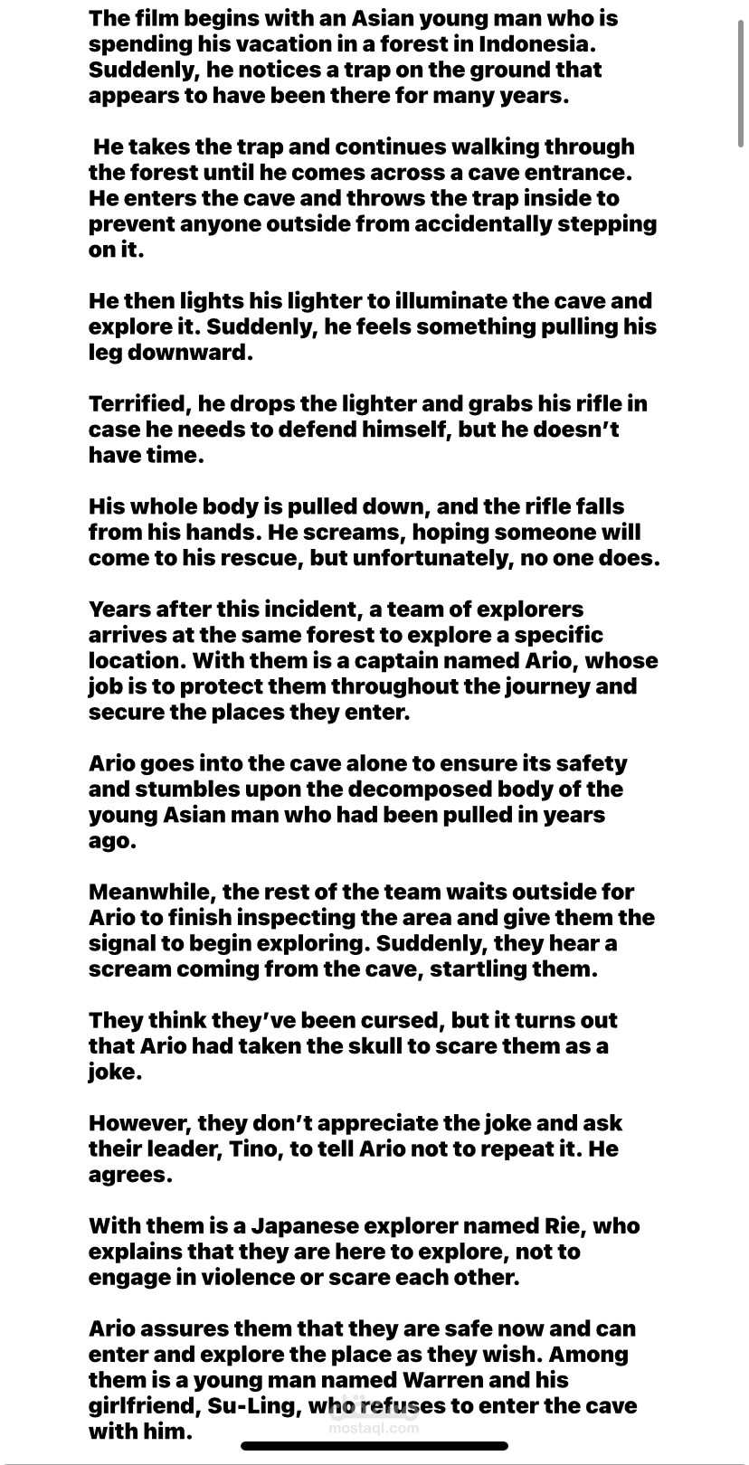 writing movies' plots