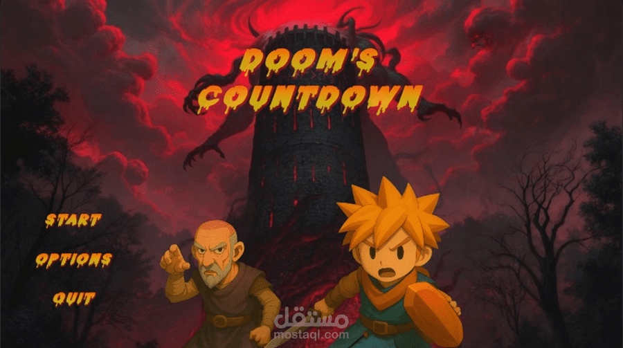 تطوير لعبة ثلاثية الأبعاد (3D) بنظام المتاهات والقتال  Doom’s Countdown