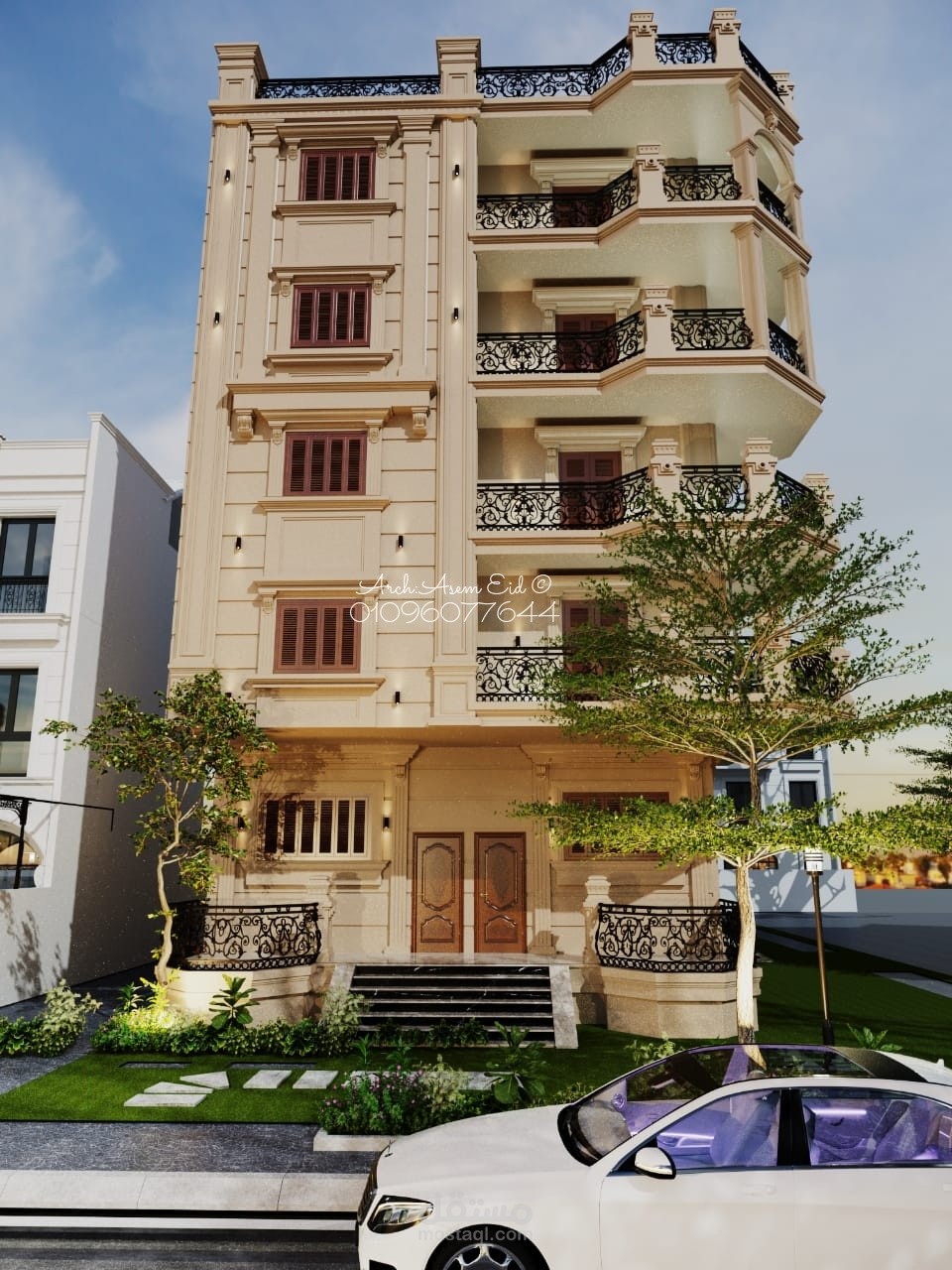 تصميم واجهة عماره سكنيه