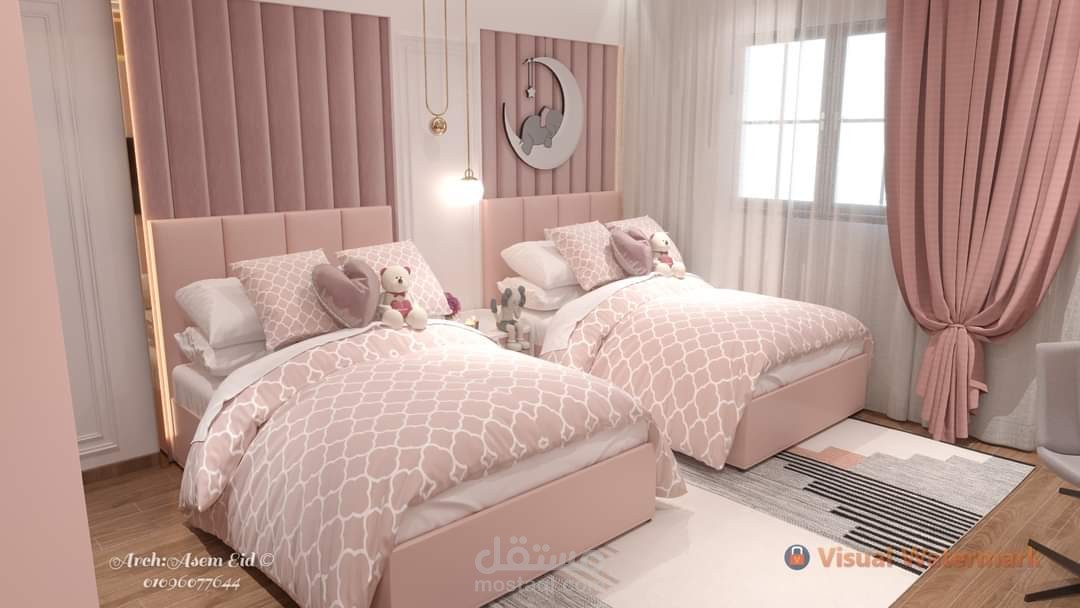 تصميم غرفة بنات ️
