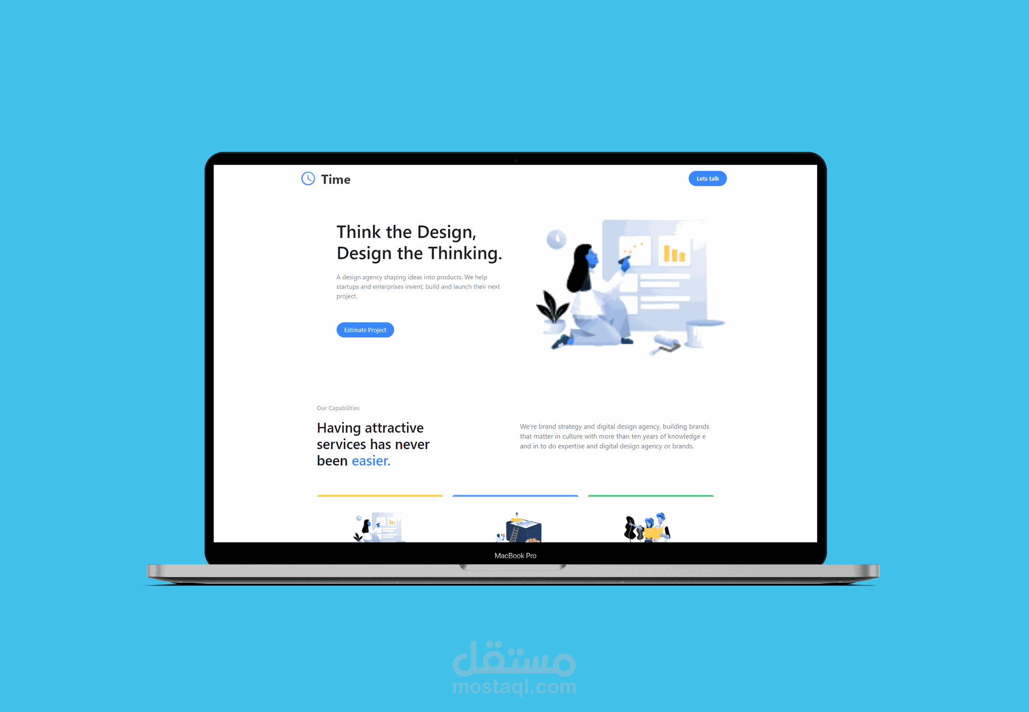 Time landing page