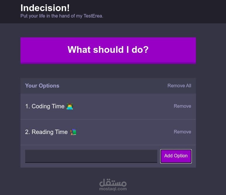 Indecision App