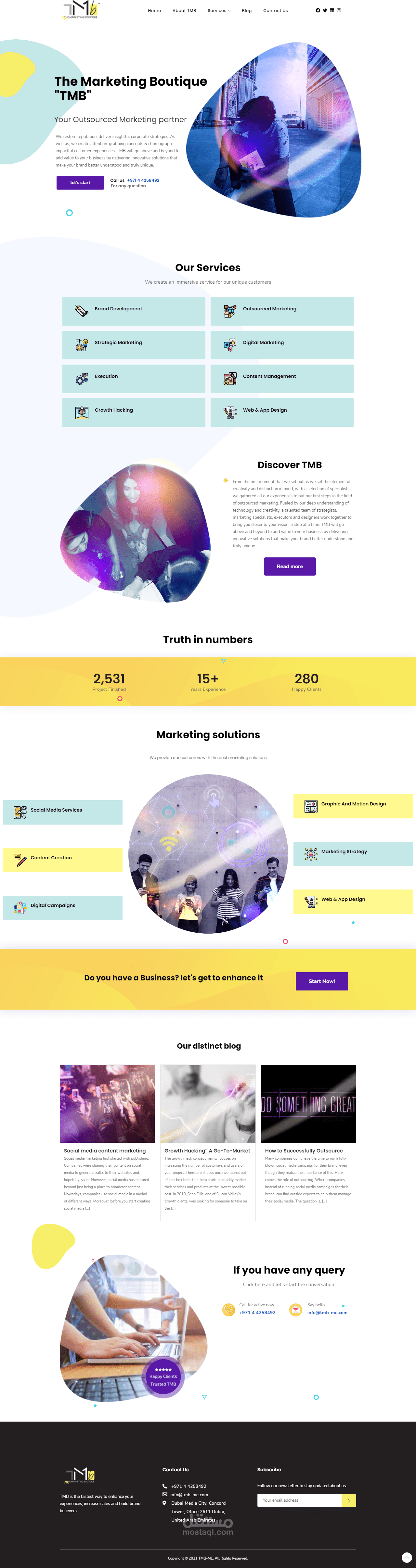 موقع شركة The Marketing Boutique