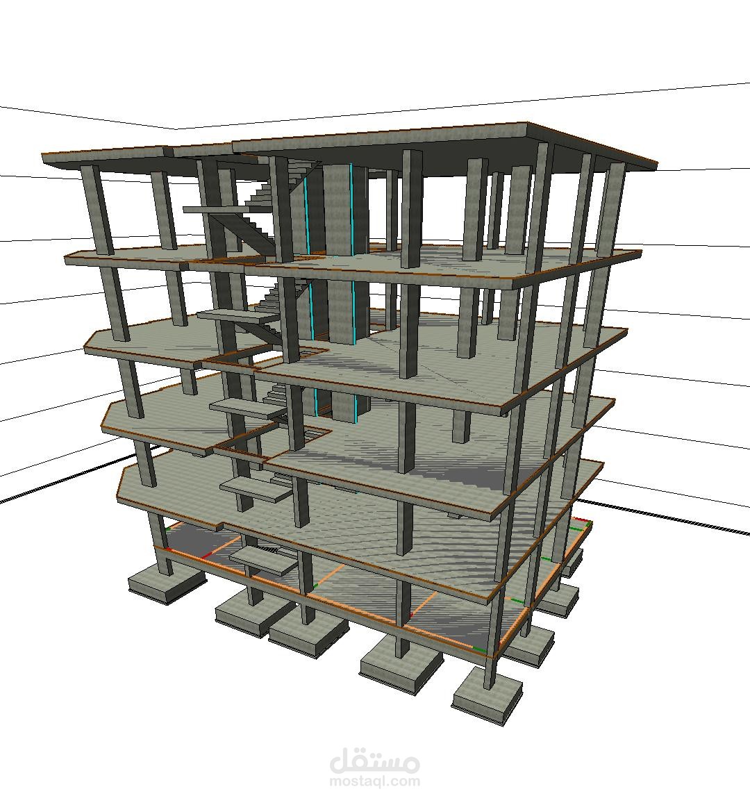رفع مبنى سكني باستخدام برنامج Revit