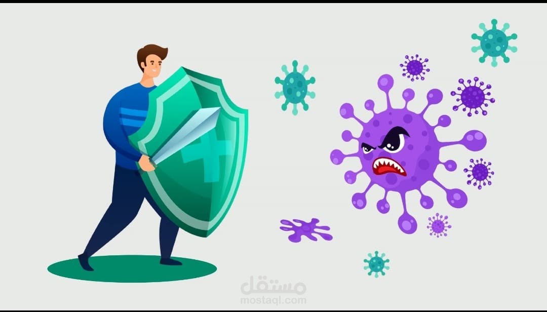 فيديو موشن باللغة الانجليزية عن لالتعقيم و الفيروسات