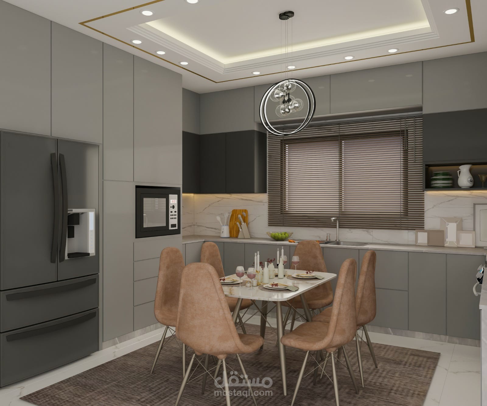 تصميم داخلي لمطبخ