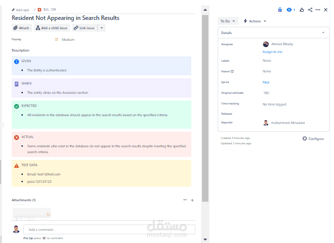 Bug Report (Jira)