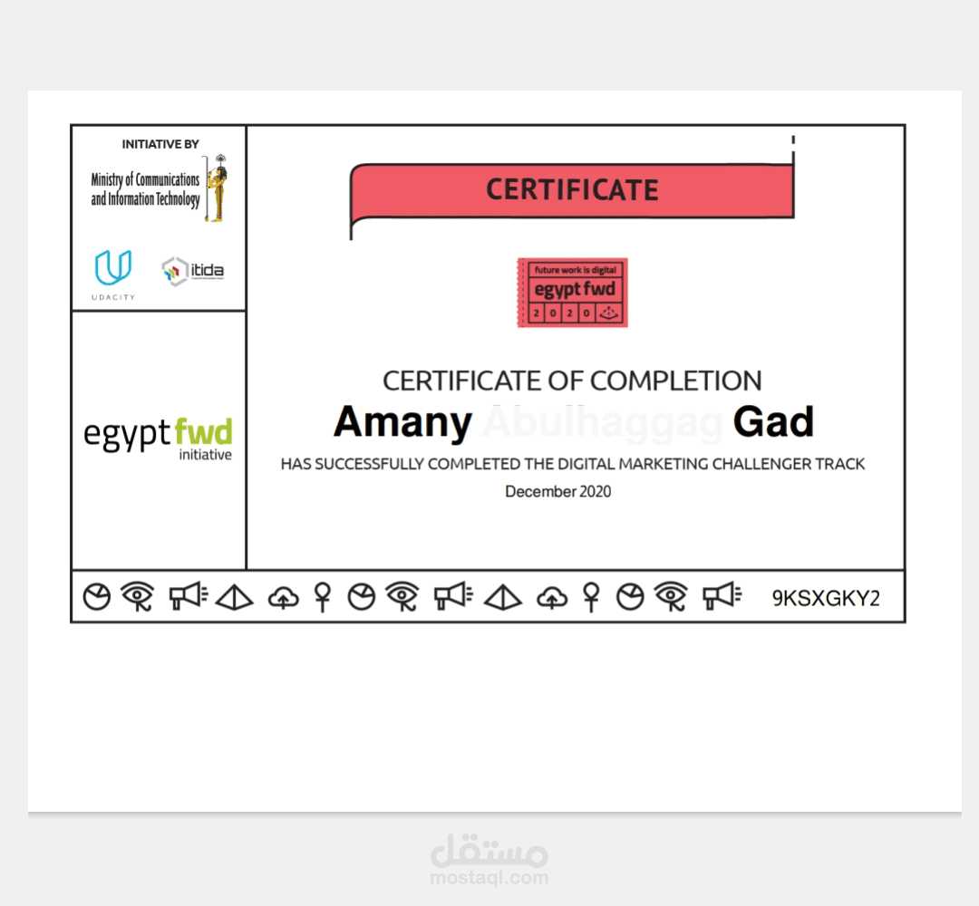 Digital Marketing Certificate from Udacity التسويق الإلكتروني وصناعة المحتوى التسويقي