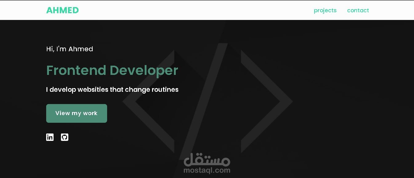 موقع شخصي لعرض خدماتي