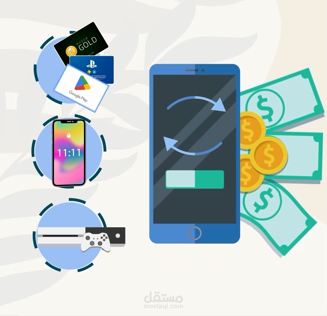 موشن جرافيك : فيديو احترافي لتطبيق باللغتين العربي و الانجليزي