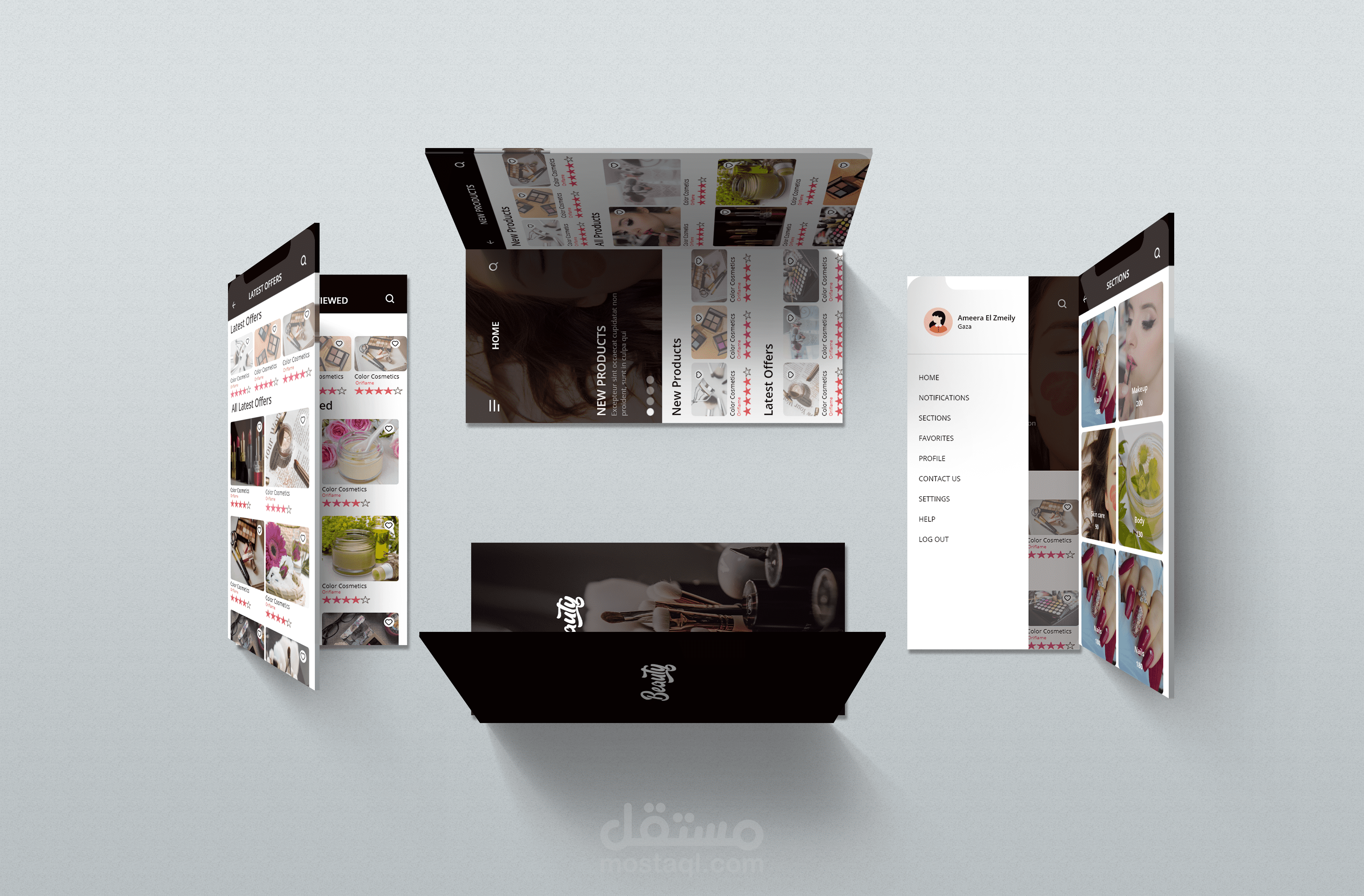 تصميم تطبيق Beauty باستخدام برنامج adobe xd