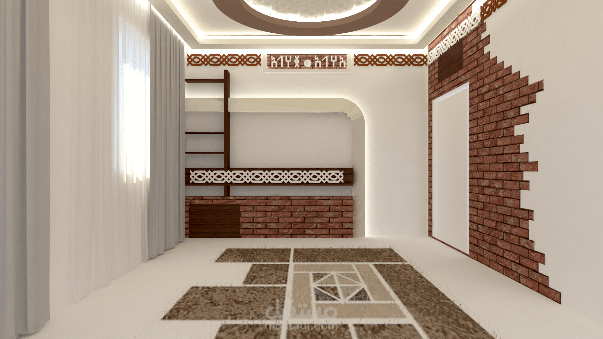 تصميم داخلي لمجلس عربي