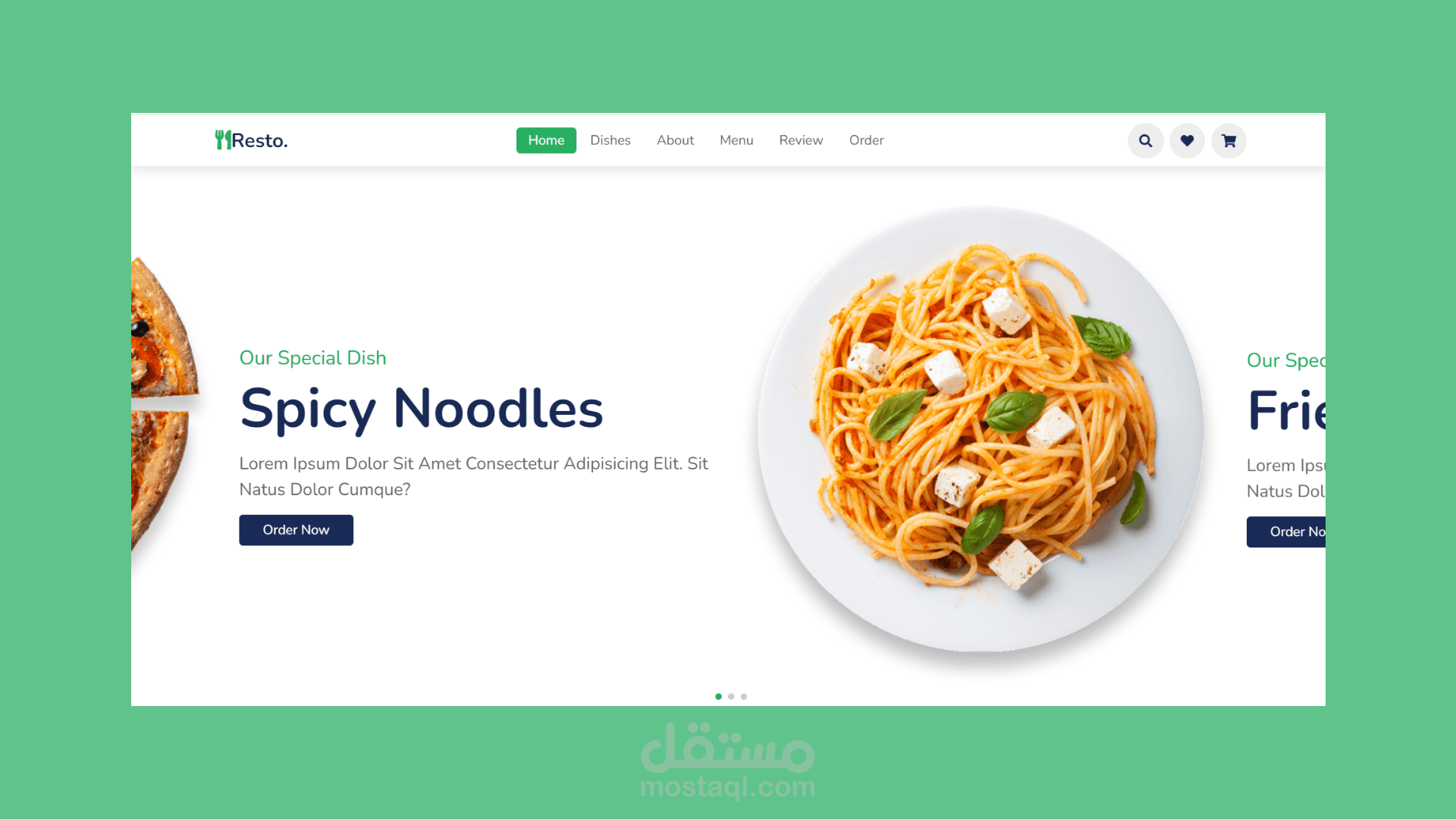 Design website Resturant تصميم موقع للمطعم