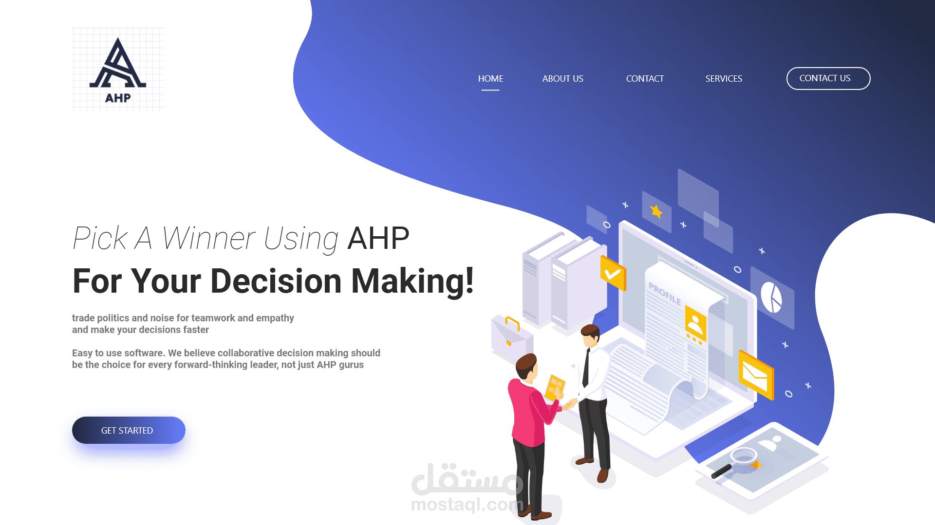 UI / UX Design to AHP system