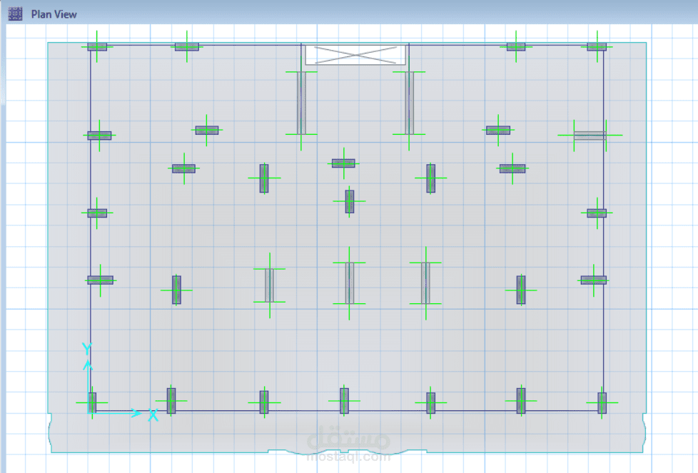 بعض النماذج في ضمن برج سكني على برنامج SAFE2016