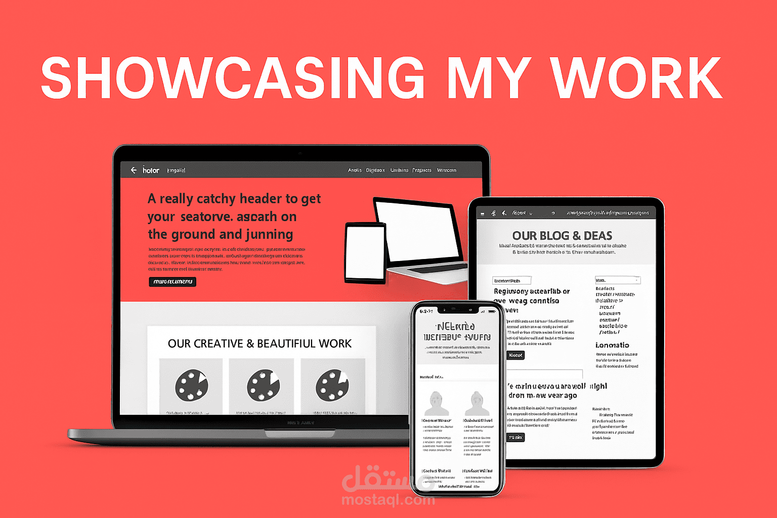 انشاء Templet واجهة امامية لموقع متكامل باستخدام HTML5 ,CSS3