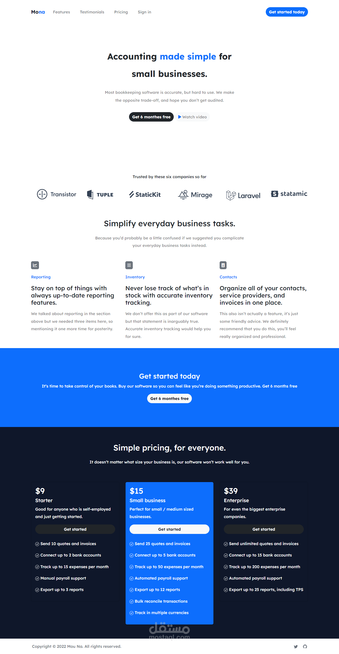 landing Page باستعمال bootstrap 5