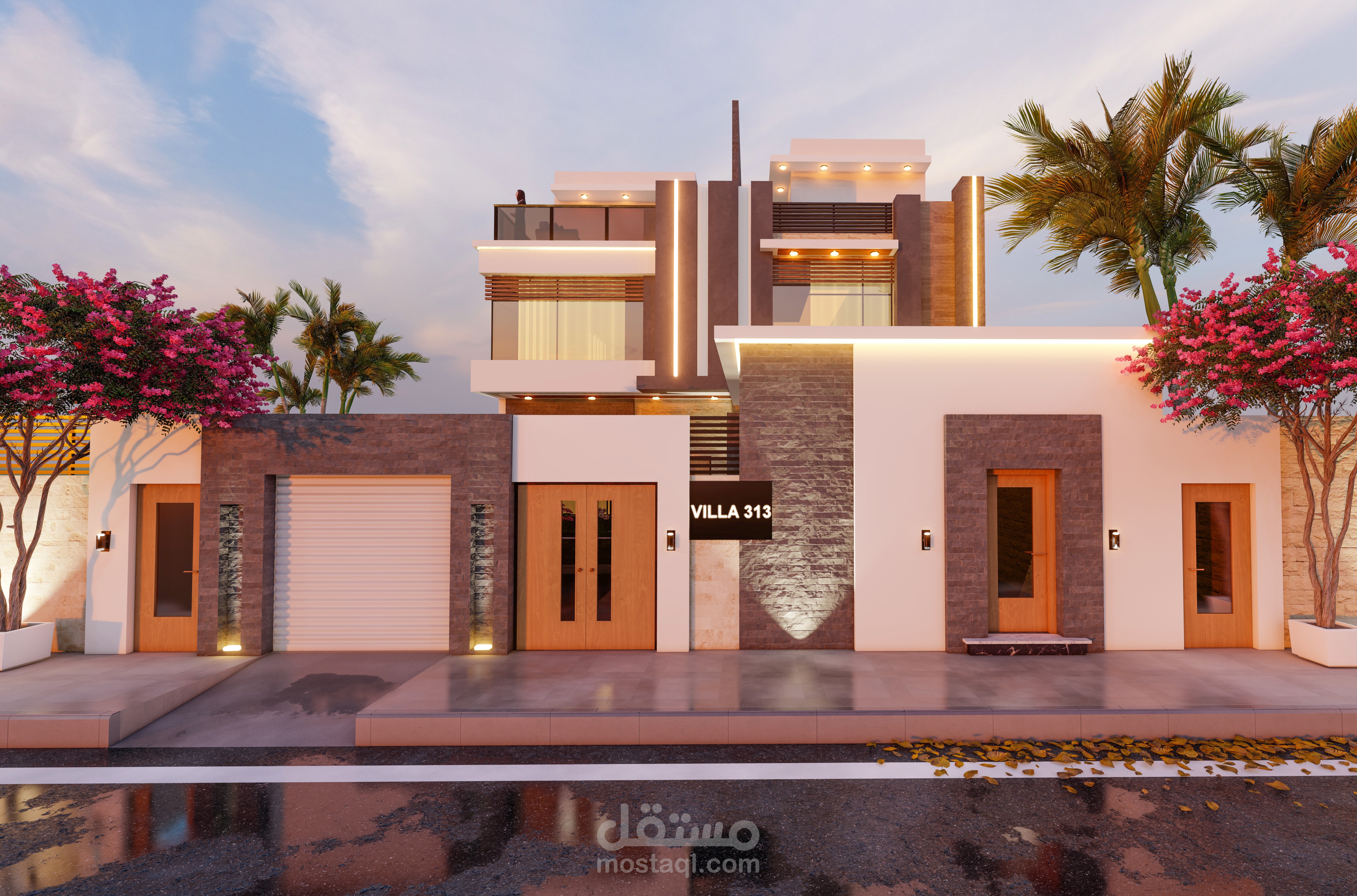 تصميم واجهة فيلا بالمملكة العربية السعودية