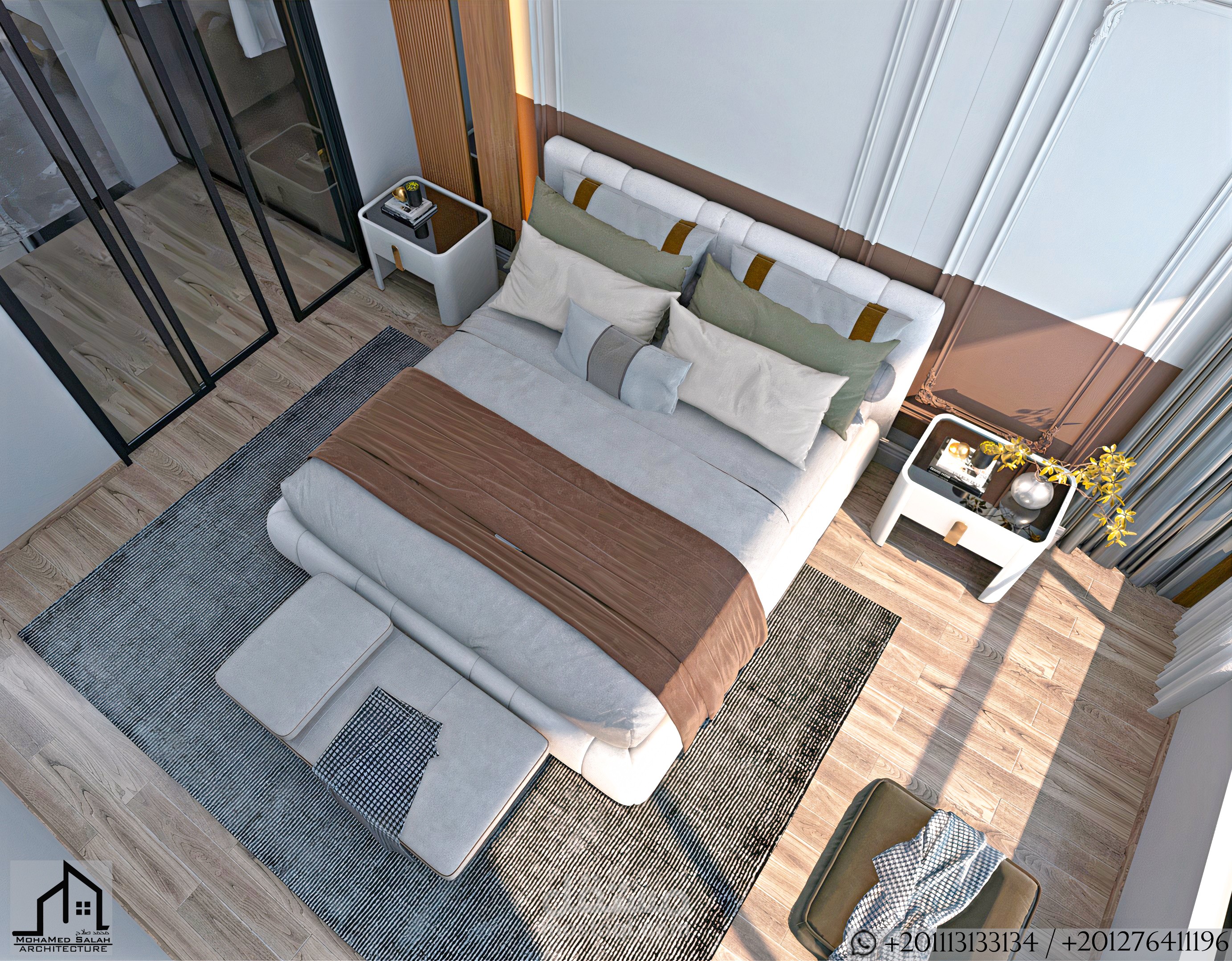 تصميم غرفة نوم داخل فيلا بالسعودية