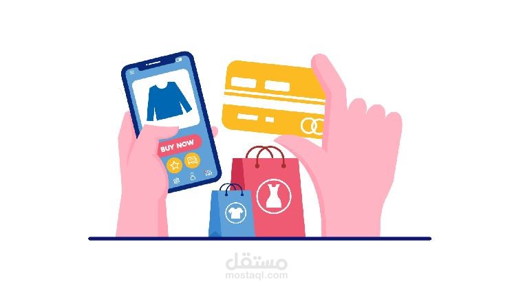 تصميم فيديو موشن جرافيك إحترافي / Mobile App - Shop Click