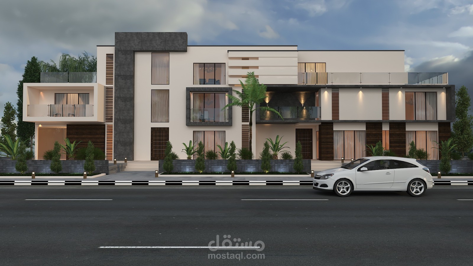 تصميم خارجي مودرن لفيلا سكنية