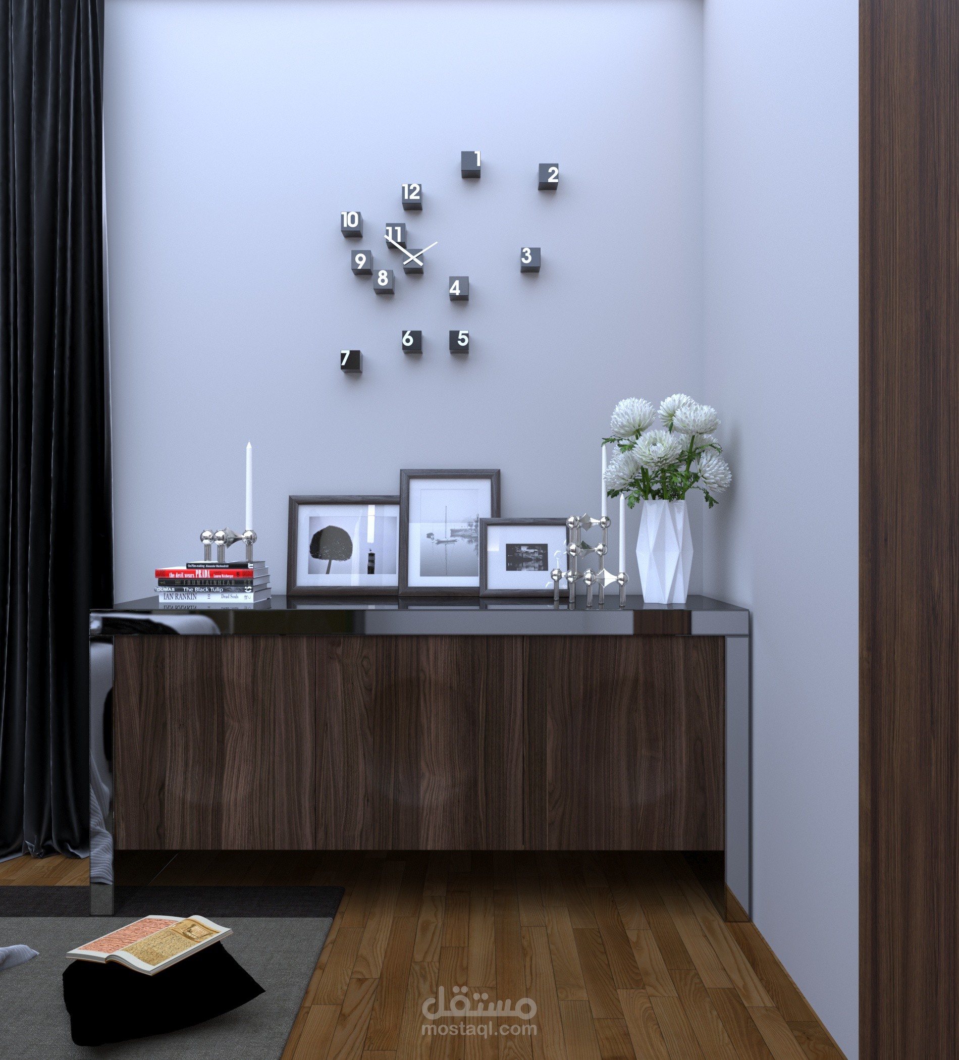 كورنر من مشروع تصميم داخلي لغرفة نوم