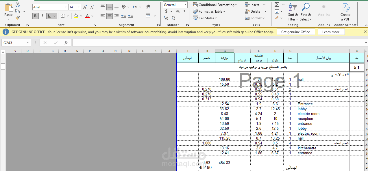 اعمال حصر الكميات