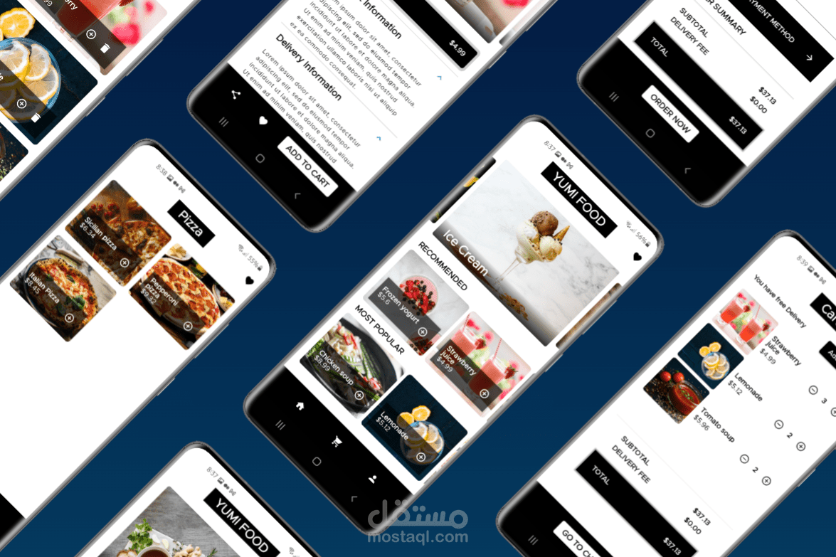 تطبيق YumiFood لبيع مأكولات المطاعم