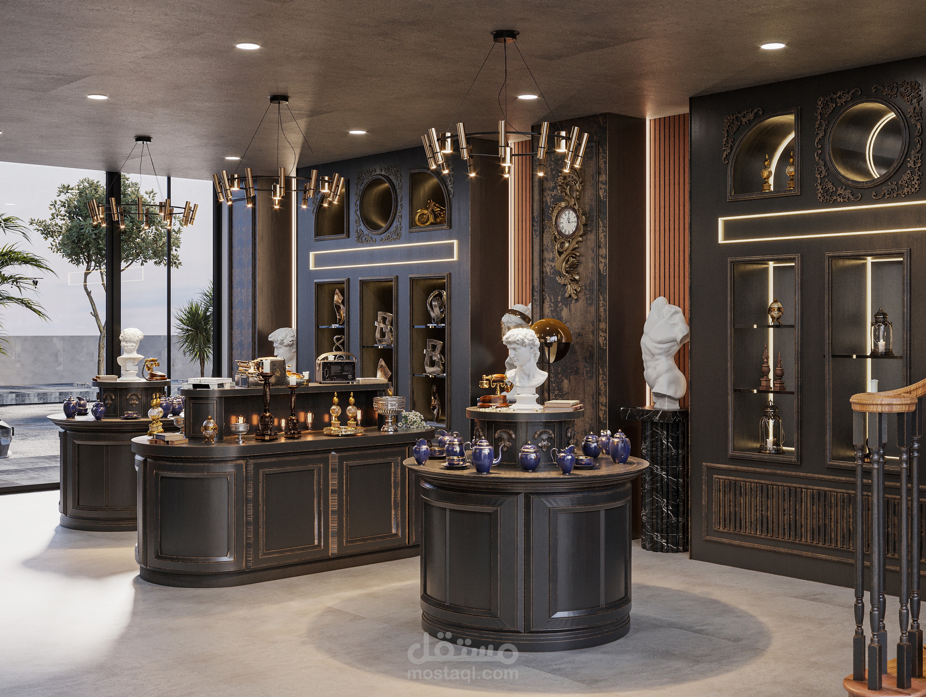 Antiques and cigar shop