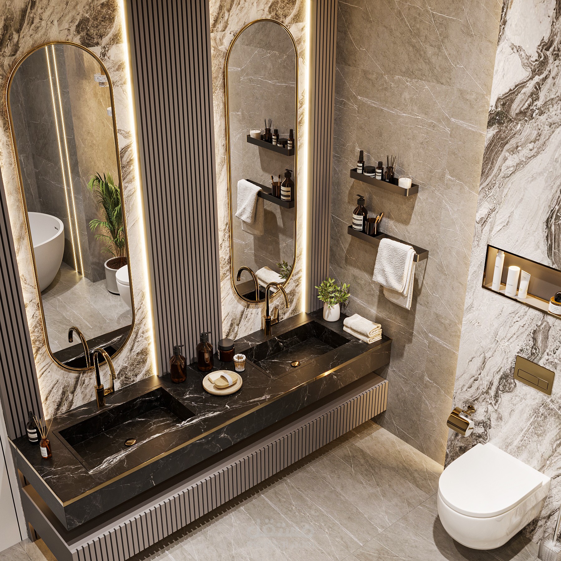 Luxe bathroom interior design