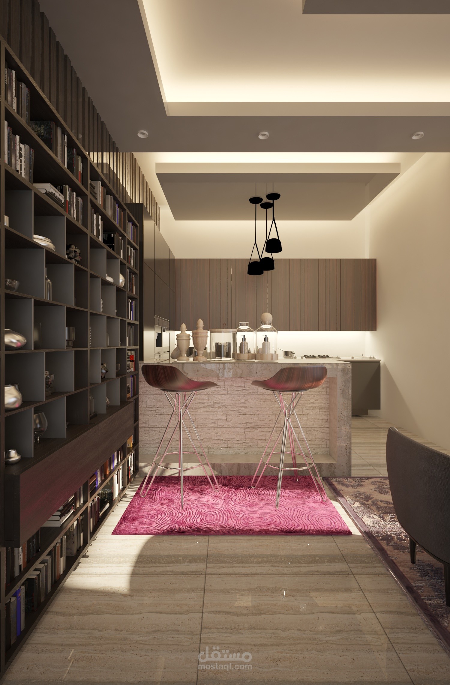 تصميم مطبخ ايطالي مفتوح