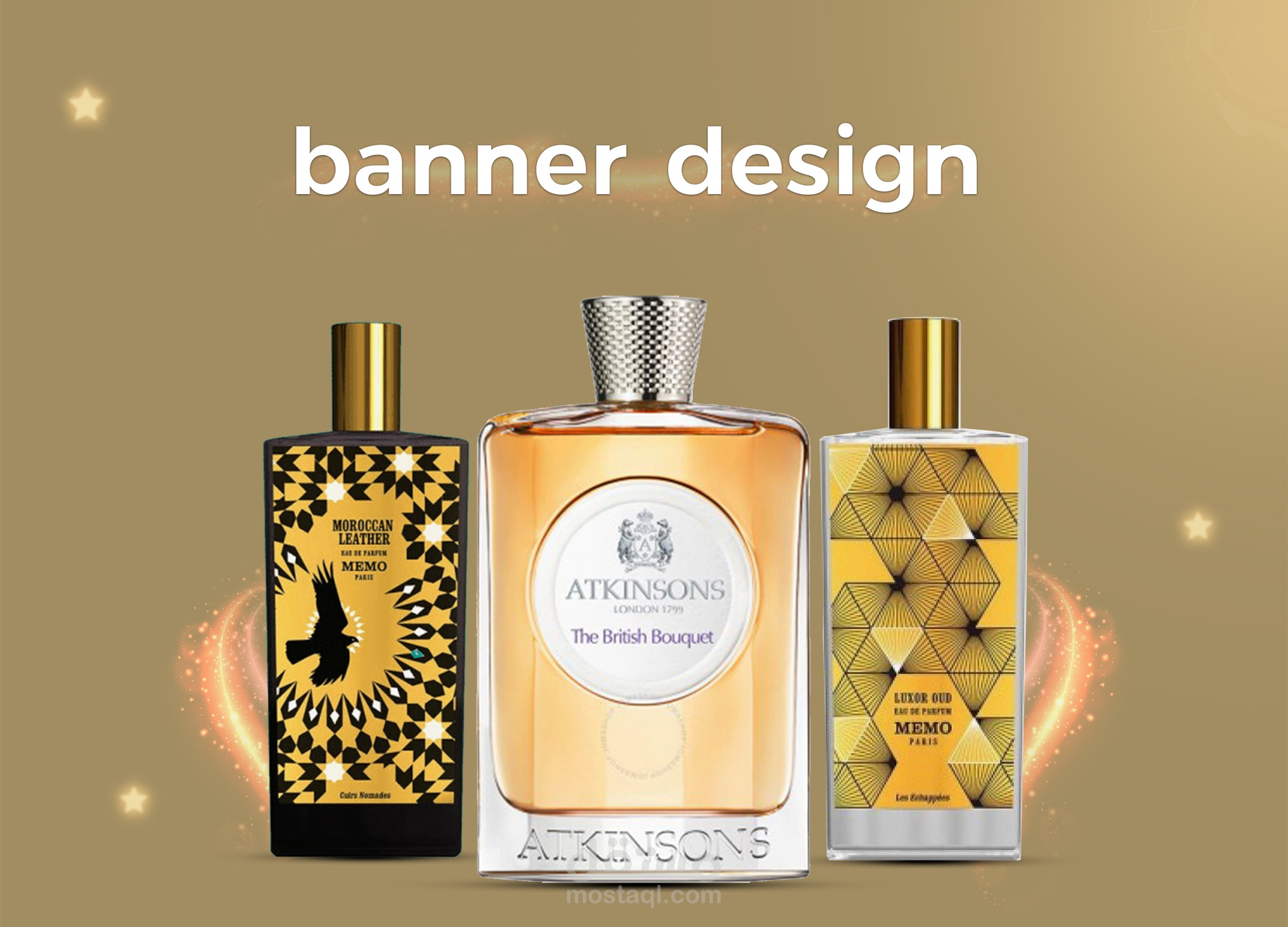 تصميم بنرات اعلانية لمتجر عطور